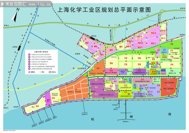 上海化学工业区规划总图