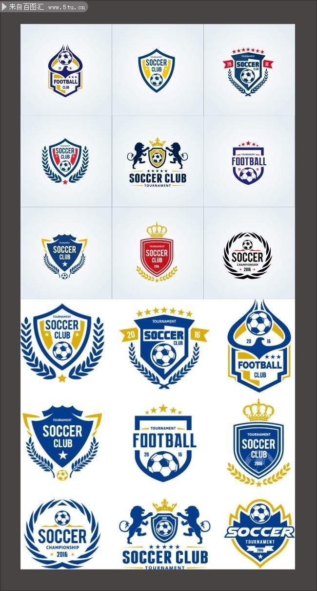 足球队logo矢量-矢量素材-百图汇设计素材