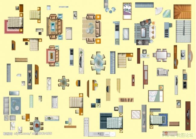 新手求助:室内彩平图-素材求助|技术资料-百图汇设计素材