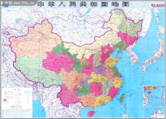 超清晰世界地图和中国地图-高清图片-百图汇设计素材