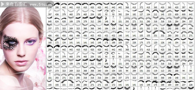 286个漂亮眼睫毛ps笔刷