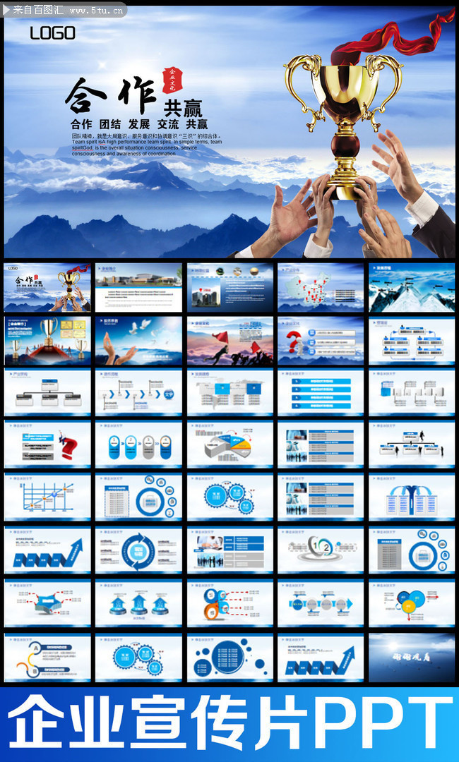 合作共贏企業宣傳片ppt-原創設計素材交易-百圖匯設計素材